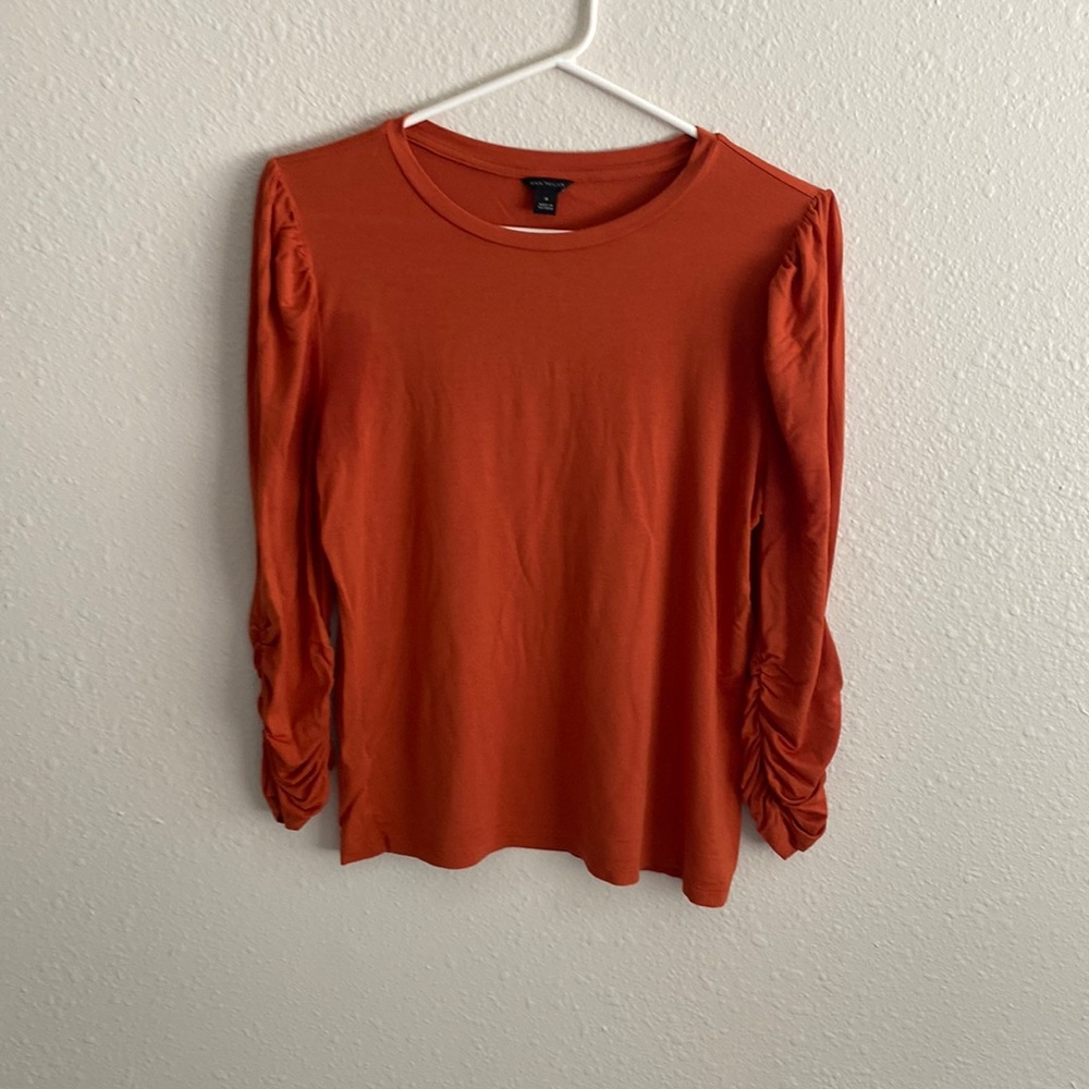 Ann Taylor ruched sleeve top